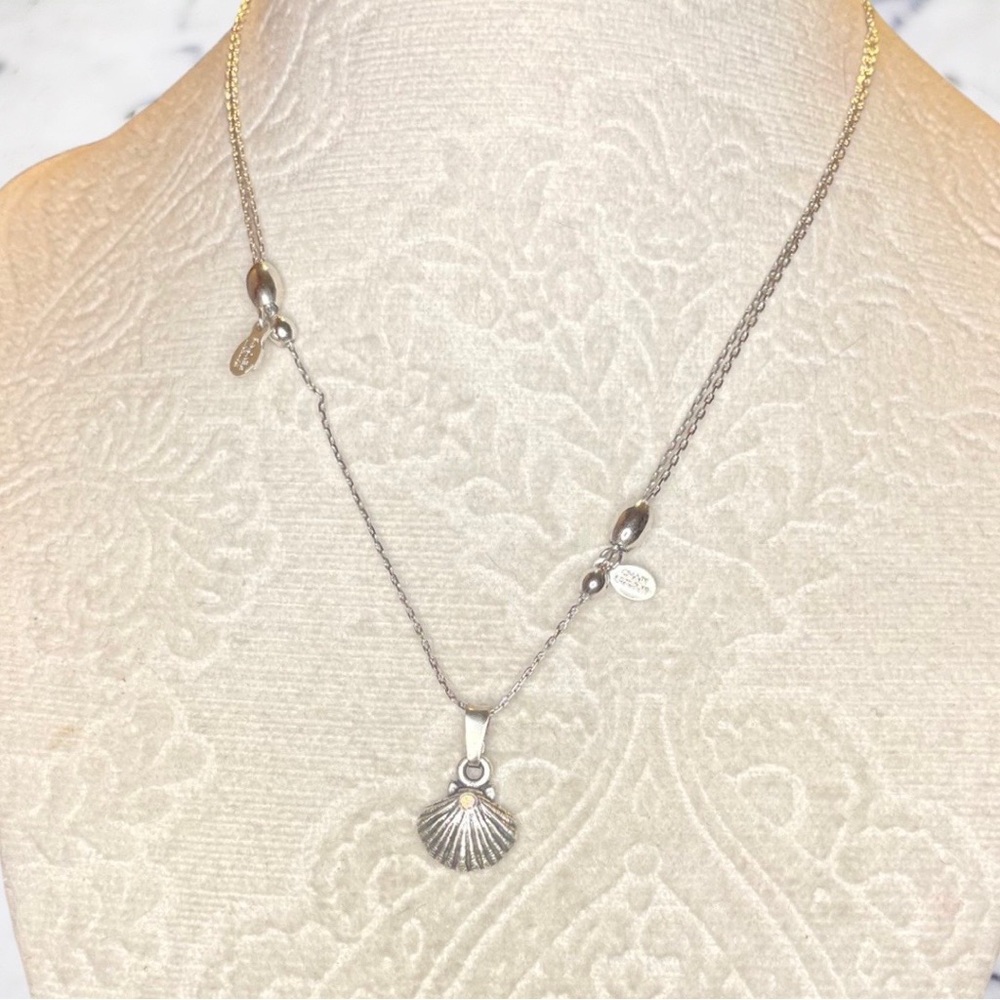 Alex and Ani Seashell Adjustable Necklace Swarovski, New on Card 579